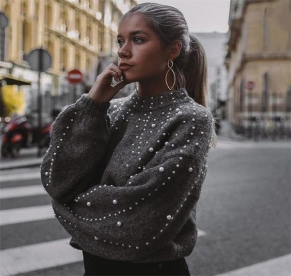 new winter sweaters women pearl beading christmas gray pull warm lantern sleeve sweater jumper pullovers knitted sueter mujer4456186, White;black
new winter sweaters women pearl beading christmas gray pull warm lantern sleeve sweater jumper pullovers knitted sueter mujer4456186, White;black