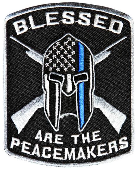 blessed are the peacemakers thin blue line for law enforcement embroidery patch iron on clothing decor 35375 inch 7803728, Black
blessed are the peacemakers thin blue line for law enforcement embroidery patch iron on clothing decor 35375 inch 7803728, Black