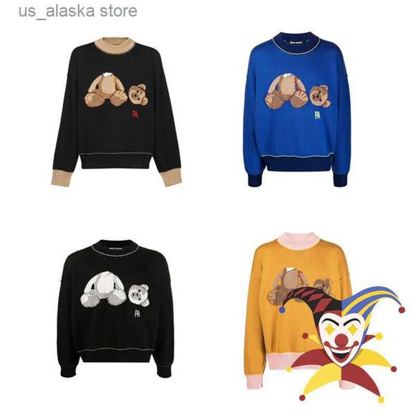 men's sweaters palm knitted bear jacquard sweater men women 1 1 version fashion knit sweatshirts t230819, White;black
men's sweaters palm knitted bear jacquard sweater men women 1 1 version fashion knit sweatshirts t230819, White;black