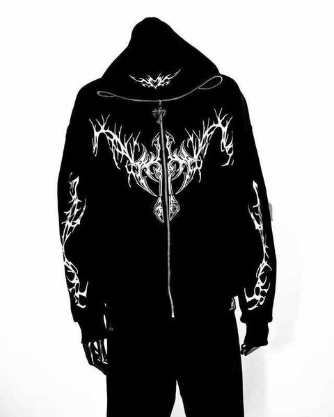 men's hoodies sweatshirts vintage clothes men y2k style zip up hoodie harajuku fashion gothic streetwear women hip hop punk goth oversi, Black
men's hoodies sweatshirts vintage clothes men y2k style zip up hoodie harajuku fashion gothic streetwear women hip hop punk goth oversi, Black