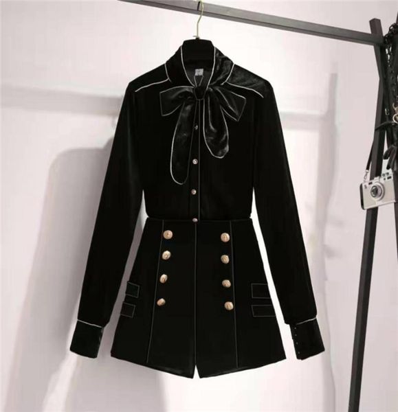 autumn new golden velvet shorts suits ladies two piece dress set bow lace up collar shirts and doublebreasted high waist 20221943697, White
autumn new golden velvet shorts suits ladies two piece dress set bow lace up collar shirts and doublebreasted high waist 20221943697, White