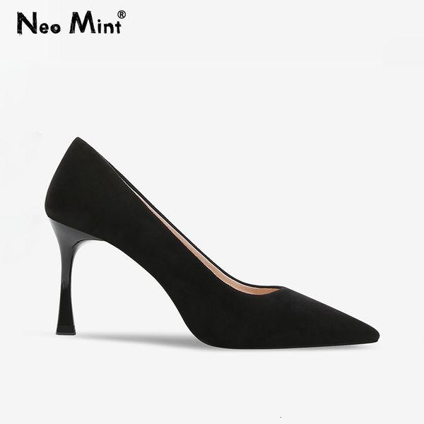 dress shoes 2023 elegant ladies high heels office career faux suede leather pointed toe women pumps female stiletto footwear 230818, Black
dress shoes 2023 elegant ladies high heels office career faux suede leather pointed toe women pumps female stiletto footwear 230818, Black