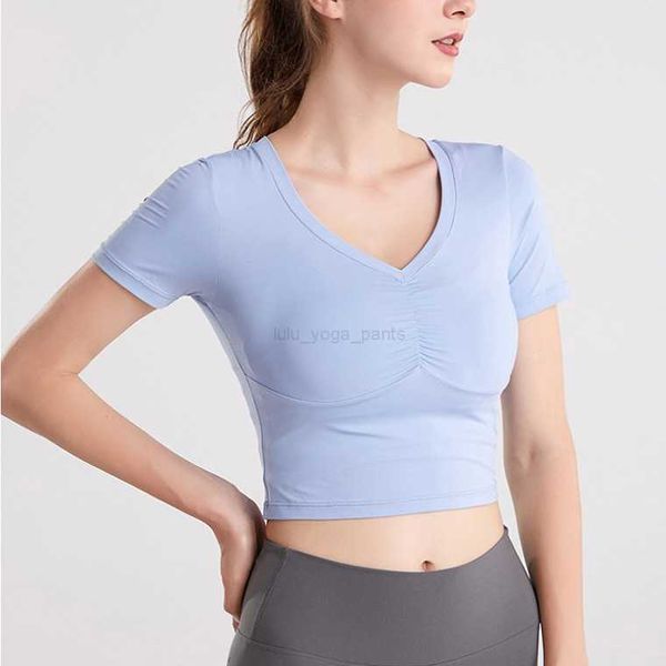 lu yoga women's short sleeve v neck sports t-shirt running fitness slim breathable yoga short clothing
lu yoga women's short sleeve v neck sports t-shirt running fitness slim breathable yoga short clothing