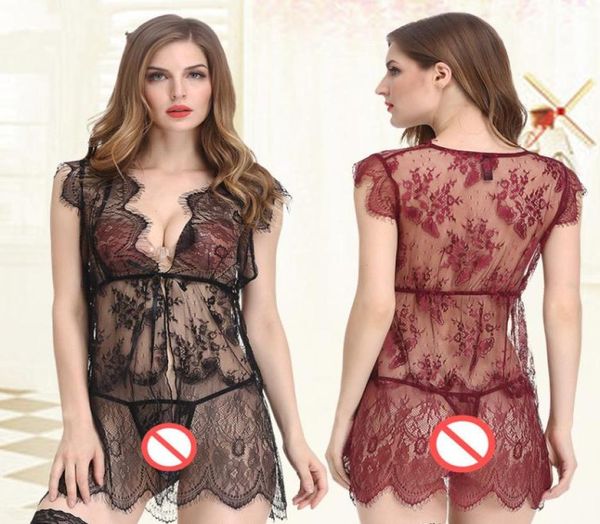 white black deep v lace night sheer transparent dress evening nightgown nightie sleepwear lingerie for women1112880
white black deep v lace night sheer transparent dress evening nightgown nightie sleepwear lingerie for women1112880