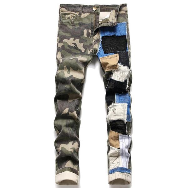 stretch camouflage stitching color matching men039s slim jeans autumn and winter new casual cotton denim pants fashion trousers1058677, Blue
stretch camouflage stitching color matching men039s slim jeans autumn and winter new casual cotton denim pants fashion trousers1058677, Blue