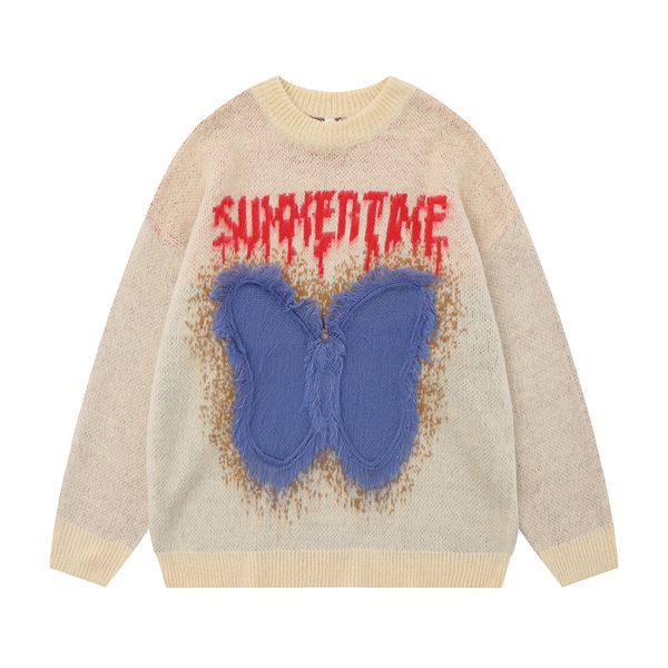 men's tracksuits jacquard butterfly patch letter pullover autumn baggy sweater men and women crew neck high street sueter masculino kni, Gray
men's tracksuits jacquard butterfly patch letter pullover autumn baggy sweater men and women crew neck high street sueter masculino kni, Gray