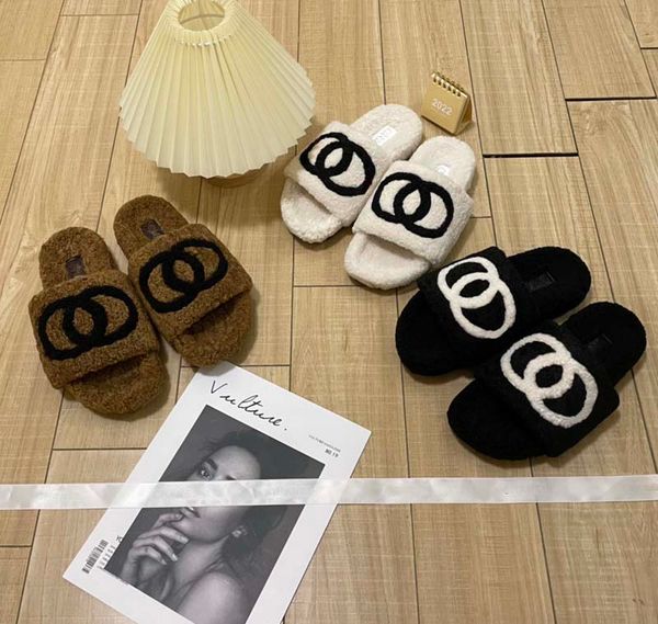 r new autumn/winter women's classic double c slippers luxury letter printing thick sole slippers with plush slippers sandals warm slipp, Black
r new autumn/winter women's classic double c slippers luxury letter printing thick sole slippers with plush slippers sandals warm slipp, Black