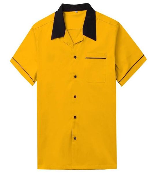 white bowling shirt short sleeve classic retro shirt st117y yellow red cotton midcentury inspired style men shirts1624083, White;black
white bowling shirt short sleeve classic retro shirt st117y yellow red cotton midcentury inspired style men shirts1624083, White;black