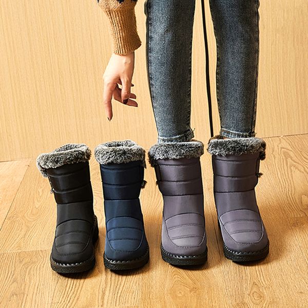 waterproof snow boots designer black grey navy blue women winter warm plush ankle booties front zipper non slip cotton padded outdoor shoes
waterproof snow boots designer black grey navy blue women winter warm plush ankle booties front zipper non slip cotton padded outdoor shoes