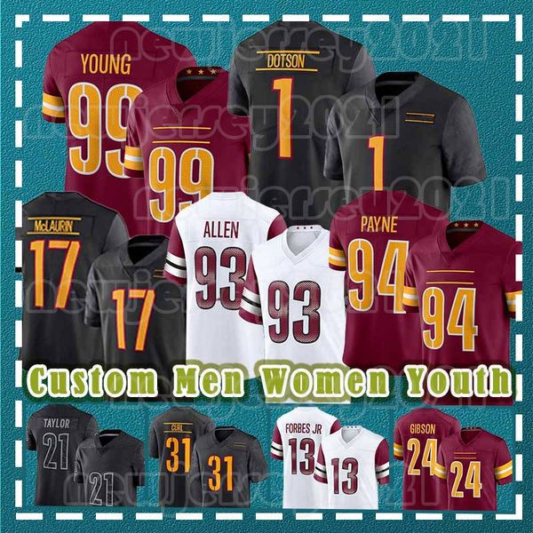 99 chase young football jerseys 1 jahan dotson 17 terry mclaurin washingtons antonio gibson commanders jonathan allen tress way daron payne, Black;red
99 chase young football jerseys 1 jahan dotson 17 terry mclaurin washingtons antonio gibson commanders jonathan allen tress way daron payne, Black;red