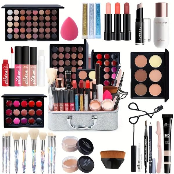 all-in-one professional cosmetic set with makeup tool and case - perfect for eye, lip, and face makeup
all-in-one professional cosmetic set with makeup tool and case - perfect for eye, lip, and face makeup