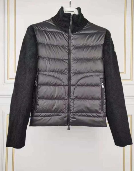 men branded stand collar down coat wool knitting splicing design jacket thin slim parkas green black color size mxl7341257
men branded stand collar down coat wool knitting splicing design jacket thin slim parkas green black color size mxl7341257