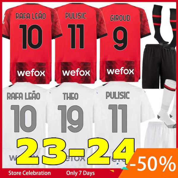 23 24 ibrahimovic soccer jerseys 2023 2024 pulisic giroud de ketelaere rafa leao luka theo football shirt kids kit sets uniform enfants ac m, White;black
23 24 ibrahimovic soccer jerseys 2023 2024 pulisic giroud de ketelaere rafa leao luka theo football shirt kids kit sets uniform enfants ac m, White;black