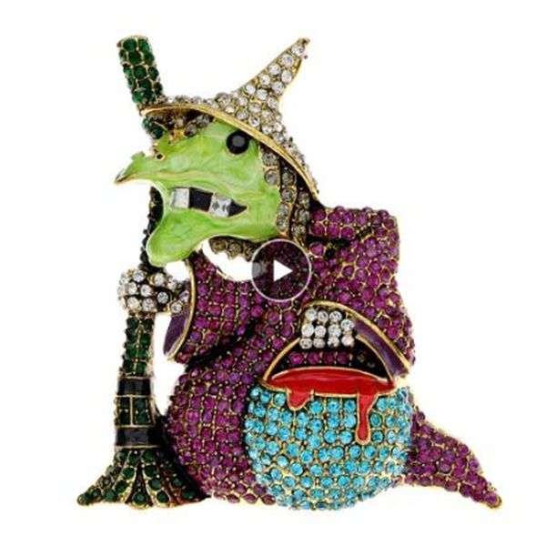 european and american halloween large witch brooch comical horror cartoon design pin enamel character jewelry gift ab1231, Gray
european and american halloween large witch brooch comical horror cartoon design pin enamel character jewelry gift ab1231, Gray
