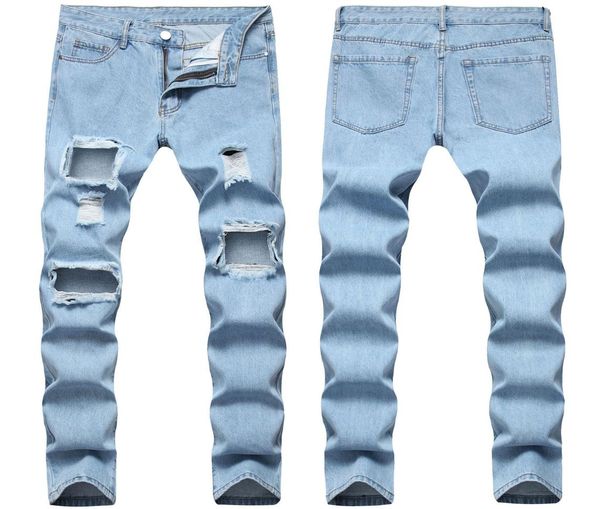 causal mens jeans men distressed ripped jeans slim fit straight denim washed destroyed hole biker jeans hip hop men streetwear 0609350173, Blue
causal mens jeans men distressed ripped jeans slim fit straight denim washed destroyed hole biker jeans hip hop men streetwear 0609350173, Blue