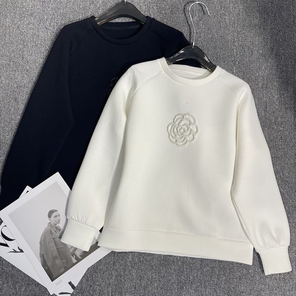 women s hoodies sweatshirts chic crochet 3d flowers sweatshirt spring autumn solid o neck pullover long sleeve runway korean loose soft h171, Black
women s hoodies sweatshirts chic crochet 3d flowers sweatshirt spring autumn solid o neck pullover long sleeve runway korean loose soft h171, Black