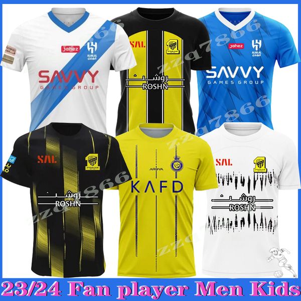 2023 2024 al-nassr fans player version ronaldo neymar jr al hilal nassr fc soccer jerseys ittihad benzema mane fotana neves konan kante al-i, Black;yellow
2023 2024 al-nassr fans player version ronaldo neymar jr al hilal nassr fc soccer jerseys ittihad benzema mane fotana neves konan kante al-i, Black;yellow