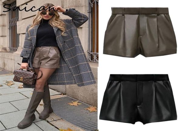 snican high waist faux pu leather shorts za women bottom pantalon taille haute spring vintage solid short cuir femme 2103063603018, White;black
snican high waist faux pu leather shorts za women bottom pantalon taille haute spring vintage solid short cuir femme 2103063603018, White;black