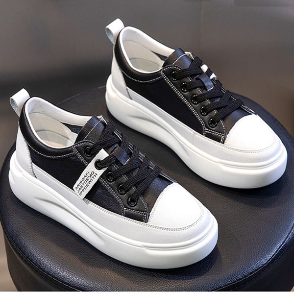 dress shoes genuine leather height increasing shoe flat platform fashion sneaker white female footwear 230818, Black
dress shoes genuine leather height increasing shoe flat platform fashion sneaker white female footwear 230818, Black