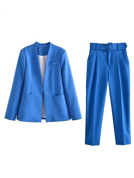 womens two piece pants women fashion pieces sets office wear blazers coat and with belt high waist female 230818, White
womens two piece pants women fashion pieces sets office wear blazers coat and with belt high waist female 230818, White