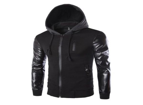 winter jacket men pu leather patchwork men039s jackets punk style autumn fashion coats men outerwear hooded male clothing 4040214, Black;brown
winter jacket men pu leather patchwork men039s jackets punk style autumn fashion coats men outerwear hooded male clothing 4040214, Black;brown