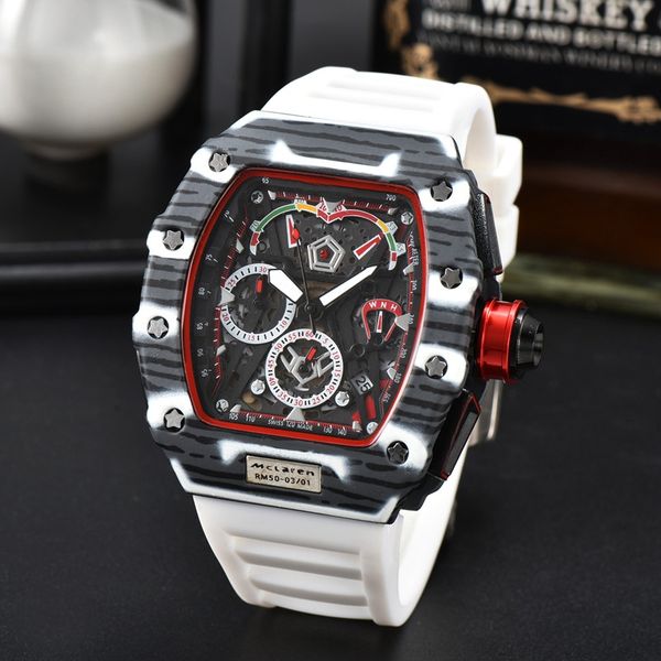 wristwatches for men 2023 mens watches five needles all dial work quartz watch luxury brand chronograph clock rubber belt fashion richar ton, Slivery;brown
wristwatches for men 2023 mens watches five needles all dial work quartz watch luxury brand chronograph clock rubber belt fashion richar ton, Slivery;brown