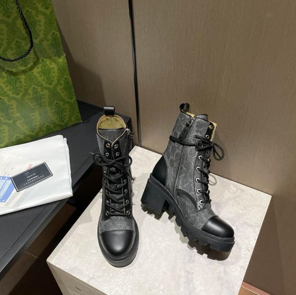 autumn and winter new women's round head old flower thick heel high heel boots printed lace up thick high heel and lace leather ankle b, Black
autumn and winter new women's round head old flower thick heel high heel boots printed lace up thick high heel and lace leather ankle b, Black