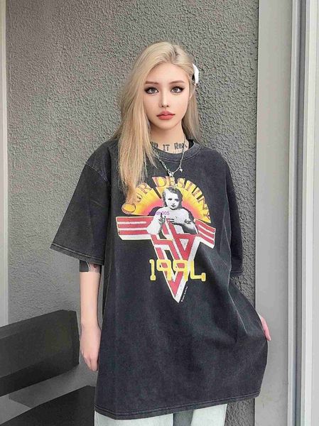 v0tb men's t-shirts saint michael angel head print vintage wash old high street loose and women's short sleeve t-shirt, White;black
v0tb men's t-shirts saint michael angel head print vintage wash old high street loose and women's short sleeve t-shirt, White;black