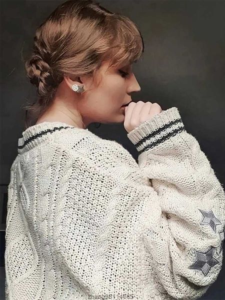women's knits tees tay cardigan with stars embroidered lor button up y cable knitted sweater thick and warm swif t folklore 230615, White
women's knits tees tay cardigan with stars embroidered lor button up y cable knitted sweater thick and warm swif t folklore 230615, White