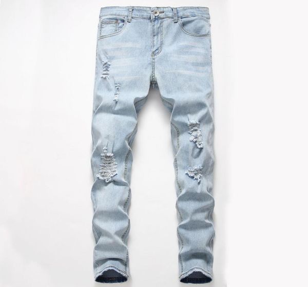 men039s jeans mens biker vintage style male hole distrressed slim fit denim casual trousers light blue pants asian size3001277
men039s jeans mens biker vintage style male hole distrressed slim fit denim casual trousers light blue pants asian size3001277