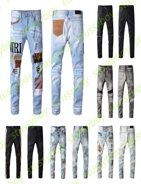 fashion mens designer jeans ripped denim pants luxury hip hop distressed zipper trousers for male size 28408787516, Blue
fashion mens designer jeans ripped denim pants luxury hip hop distressed zipper trousers for male size 28408787516, Blue