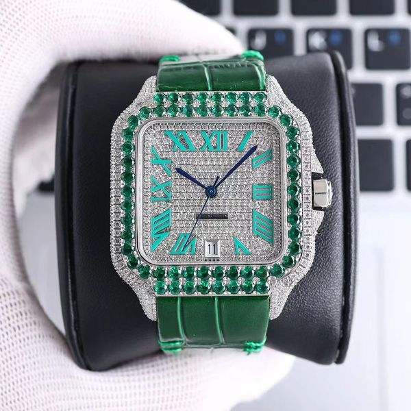 watch eternity tw0009 iced mens strap 40mm green big out twf diamond bezel automatic diamonds dial markers leather paved super edition eiod, Slivery;brown
watch eternity tw0009 iced mens strap 40mm green big out twf diamond bezel automatic diamonds dial markers leather paved super edition eiod, Slivery;brown