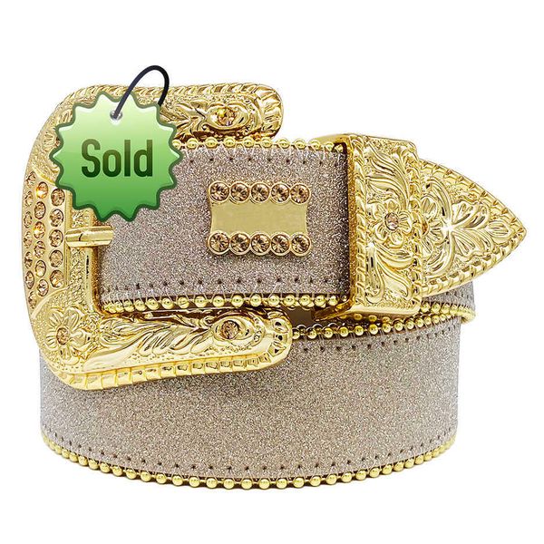 

1Fashion Belts for Women Designer Mens Bb Simon rhinestone belt with bling rhinestones as giftaa