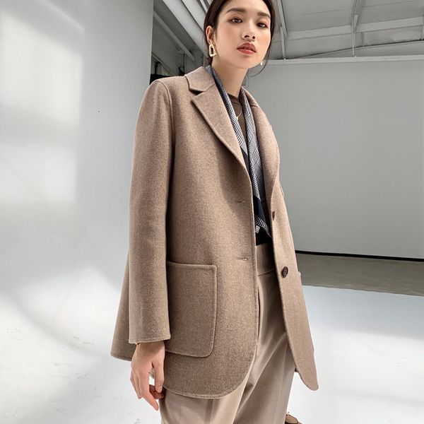 womens wool blends women coat custom made 230818, Black
womens wool blends women coat custom made 230818, Black