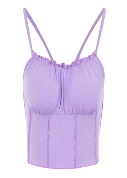camisole spaghetti straps ruffles crop 2019 women purple backless sleeveless vest female skinny bralette6358979, Black;white
camisole spaghetti straps ruffles crop 2019 women purple backless sleeveless vest female skinny bralette6358979, Black;white