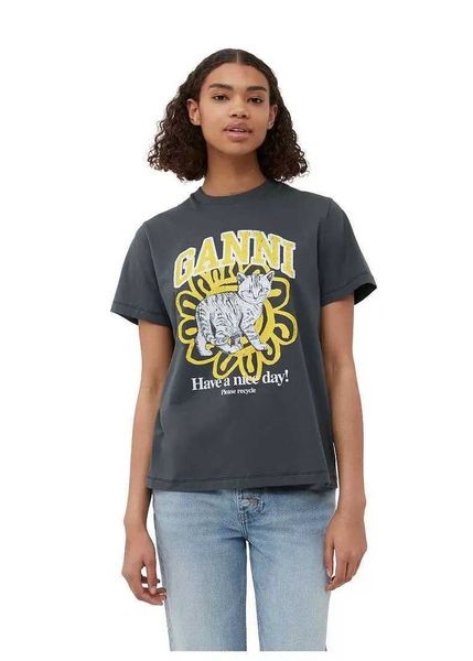 ganni fashion designer t shirt classic letter vintage printed cotton round tee neck loose and sweet short sleeved t-shirt for women, White
ganni fashion designer t shirt classic letter vintage printed cotton round tee neck loose and sweet short sleeved t-shirt for women, White