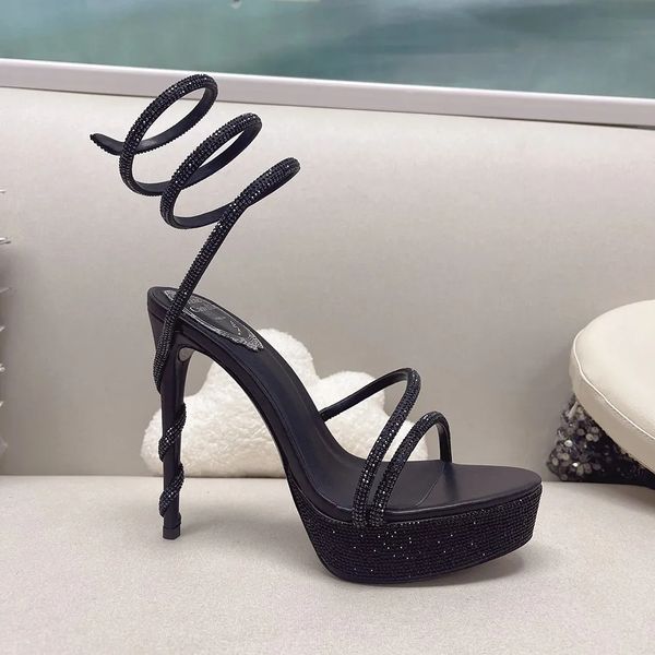 rene crystal lamp snake strass stiletto heel sandals suede snake evening shoes women high heeled luxury designers ankle wraparound shoe wome, Black
rene crystal lamp snake strass stiletto heel sandals suede snake evening shoes women high heeled luxury designers ankle wraparound shoe wome, Black