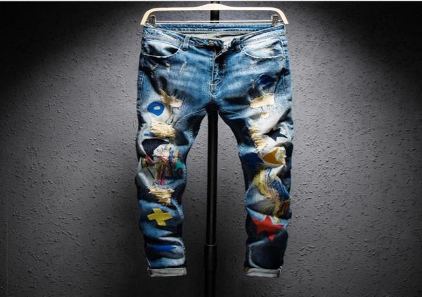 ripped pant mens colored patchwork ripped jeans casual embroidery stretch denim pant slim fit straight trousers size 28 36 j30375794700, Blue
ripped pant mens colored patchwork ripped jeans casual embroidery stretch denim pant slim fit straight trousers size 28 36 j30375794700, Blue