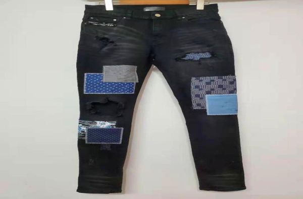 new arrival am mens designer jeans fashion denim high street elastic patchwork ancient jeans spliced ripped biker pan3161809, Blue
new arrival am mens designer jeans fashion denim high street elastic patchwork ancient jeans spliced ripped biker pan3161809, Blue