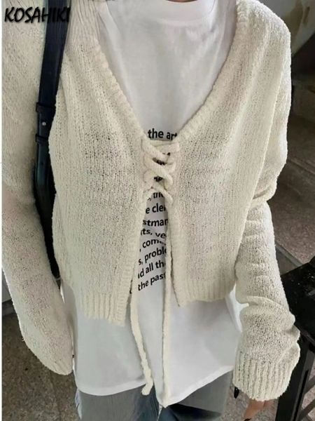 women's knits tees spring solid hollow out knitted cardigan korean fashion loose all match cropped cardigan bandage y2k harajuku women, White
women's knits tees spring solid hollow out knitted cardigan korean fashion loose all match cropped cardigan bandage y2k harajuku women, White