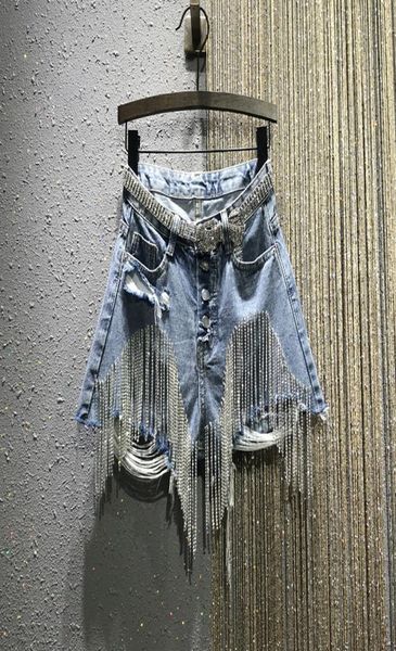 2020 summer new ripped high waist rhine tassel chain slim-fit straight-leg denim shorts women's jean shorts short jeans8618574, Blue
2020 summer new ripped high waist rhine tassel chain slim-fit straight-leg denim shorts women's jean shorts short jeans8618574, Blue