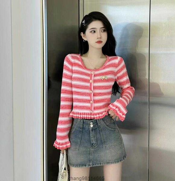 designer sweater women stripes pink knit sweaters elegant womens long sleeve cardigan, White;black
designer sweater women stripes pink knit sweaters elegant womens long sleeve cardigan, White;black