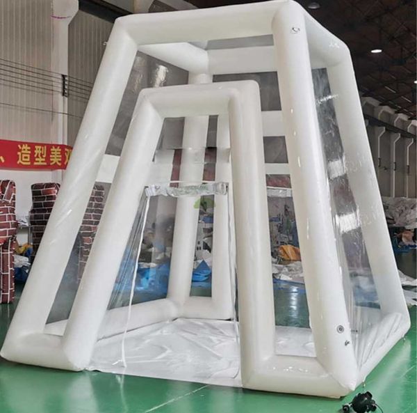 customized pyramid shape airtight tent inflatable transparent bubble clear exhibition trade booth with mat pump and door covers
customized pyramid shape airtight tent inflatable transparent bubble clear exhibition trade booth with mat pump and door covers