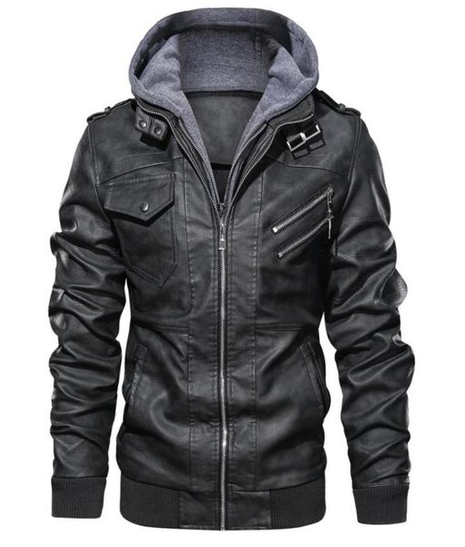 fashion men039s autumn winter hoodies hat detachable pure color imitation leather coat biker bomber jacket men jackets male win7203894, Black;brown
fashion men039s autumn winter hoodies hat detachable pure color imitation leather coat biker bomber jacket men jackets male win7203894, Black;brown