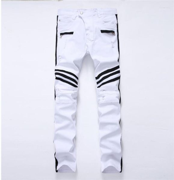 men039s jeans men straight brand ripped white hole denim with zippers side black stripe male pants slim plus size 42 trousers8542493, Blue
men039s jeans men straight brand ripped white hole denim with zippers side black stripe male pants slim plus size 42 trousers8542493, Blue