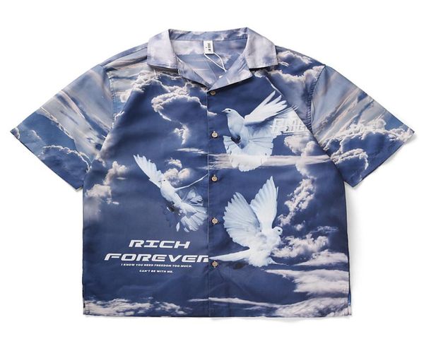 men summer shirts japanese harajuku streetwear hip hop loose short sleeve shirt cloud pigeon print casual male shirts2496260, White;black
men summer shirts japanese harajuku streetwear hip hop loose short sleeve shirt cloud pigeon print casual male shirts2496260, White;black
