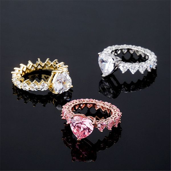 punk hiphop copper diamond heart ring designer for woman party 14k gold pink aaa cubic zirconia silver womens rings south american fashion j, Golden;silver
punk hiphop copper diamond heart ring designer for woman party 14k gold pink aaa cubic zirconia silver womens rings south american fashion j, Golden;silver
