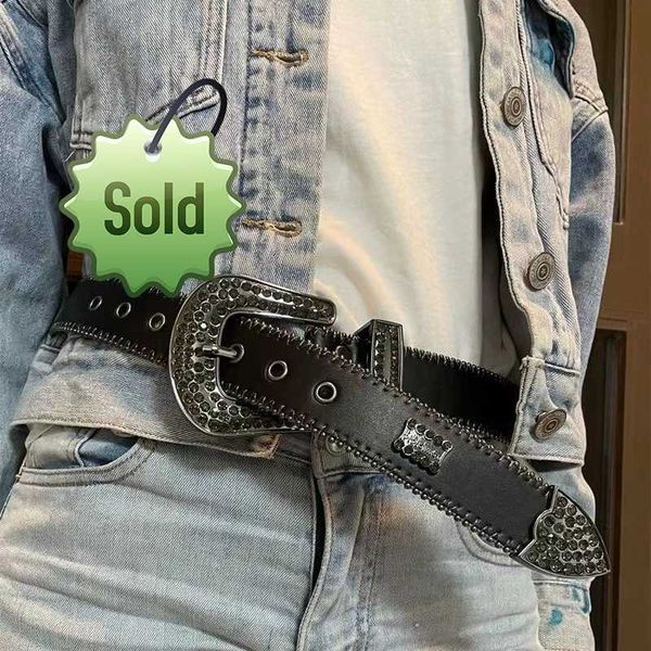 

22023 Designer Bb Belt Simon Belts for Men Women Shiny diamond belt Black on Black Blue white multicaa