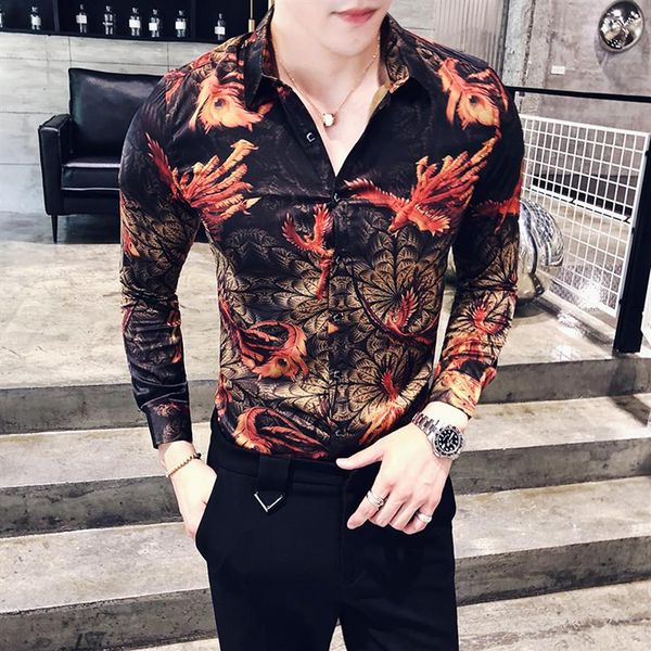 mens vintage printed shirts new fashion long sleeve dress shirts slim fit autumn shirts male 263m, White;black
mens vintage printed shirts new fashion long sleeve dress shirts slim fit autumn shirts male 263m, White;black