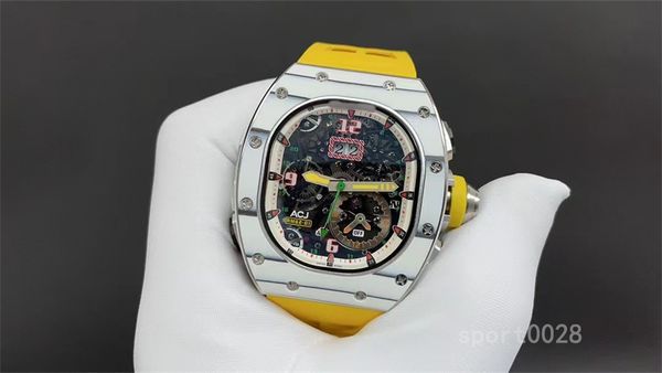 rm62-01 men's watch rubber strap 816 movement components with 4 complex functions designer watches, Slivery;brown
rm62-01 men's watch rubber strap 816 movement components with 4 complex functions designer watches, Slivery;brown